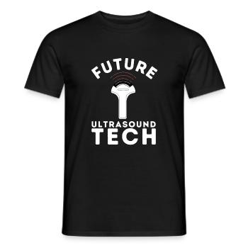 Échographiste Échographie Échographie Échographie - T-shirt homme - noir - Devant - AI Model Male 178 light (178cm)
