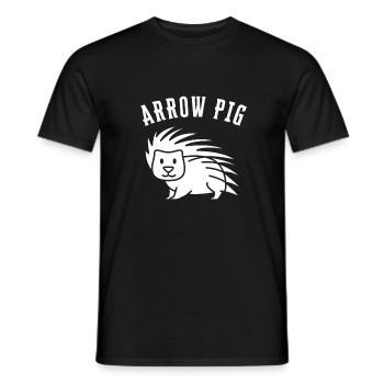 Porcupine Pig Hedgehog Rodent Hystricidae - Männer T-Shirt - Schwarz - Vorne - AI Model Male 178 light (178cm)
