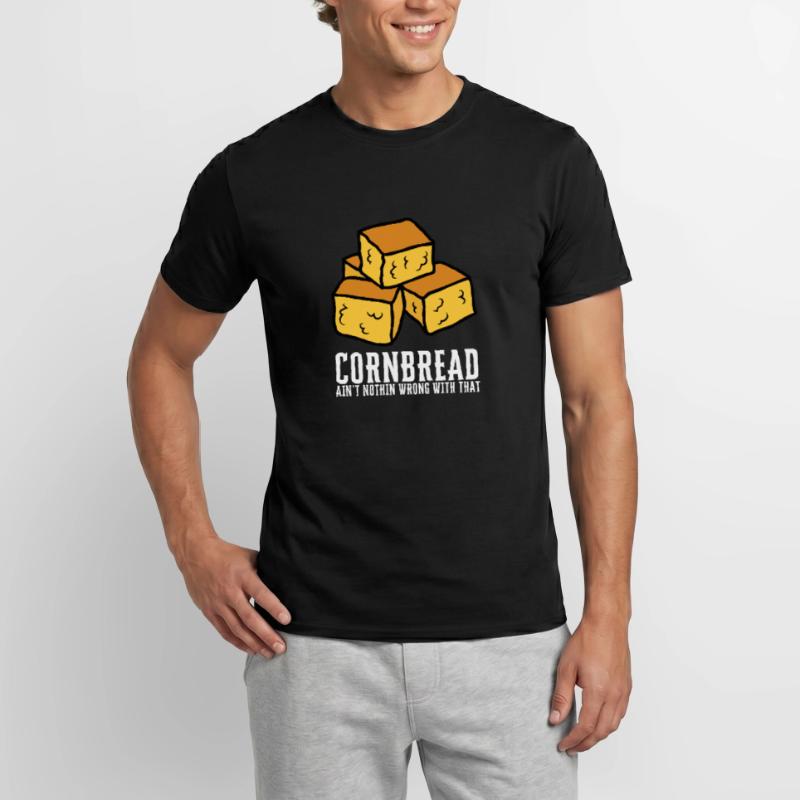 Cornbread Baking Cornmeal Muffins Batter Bread Männer T-Shirt