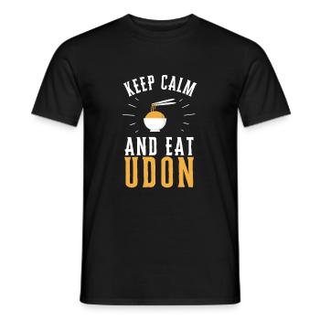 Udon Nouilles Japonaises Ramen Boîte de Nouilles Asiatiques - T-shirt homme - noir - Devant - AI Model Male 178 light (178cm)