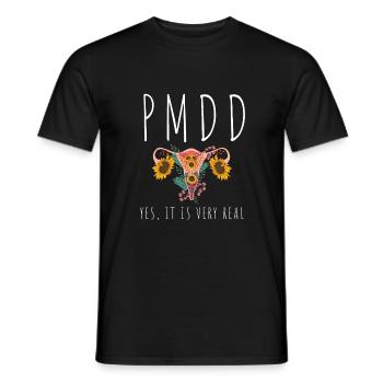 PMDD Sensibilisation Syndrome prémenstruel menstruel - T-shirt homme - noir - Devant - AI Model Male 178 light (178cm)