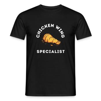Chicken Wings Fried Chicken And Chicken Nuggets - Männer T-Shirt - Schwarz - Vorne - AI Model Male 178 light (178cm)