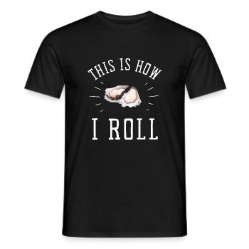 Oyster Shuck Shucking Seafood And Clam Digger - Men's T-Shirt - black - Front - AI Model Male 178 light (178cm)