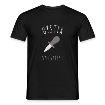 Oyster Shuck Shucking Seafood And Clam Digger - Men's T-Shirt - black - Front - AI Model Male 178 light (178cm)