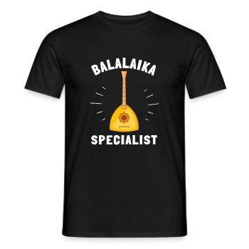 Balalaika Guitar Ukulele Baglama Russian Folk - Männer T-Shirt - Schwarz - Vorne - AI Model Male 178 light (178cm)