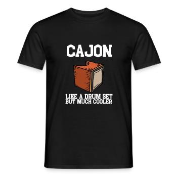 Cajon Box Drum Instrument Peruvian Cajon - Men's T-Shirt - black - Front - AI Model Male 178 light (178cm)