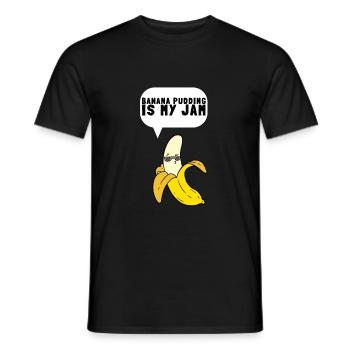 Banana Pudding Banana Bread Fruit Dessert Cooking - Männer T-Shirt - Schwarz - Vorne - AI Model Male 178 light (178cm)