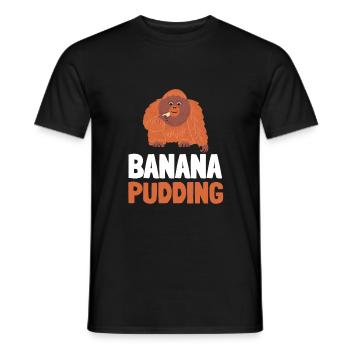Banana Pudding Banana Bread Fruit Dessert Cooking - Männer T-Shirt - Schwarz - Vorne - AI Model Male 178 light (178cm)