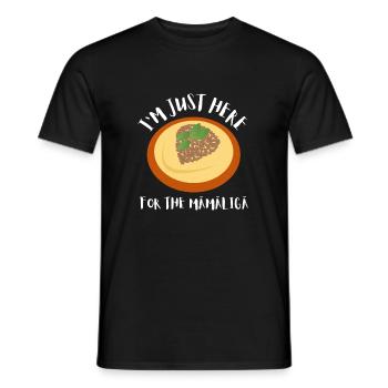 Mamaliga Romanian Moldovan Porridge Polenta - Men's T-Shirt - black - Front - AI Model Male 178 light (178cm)