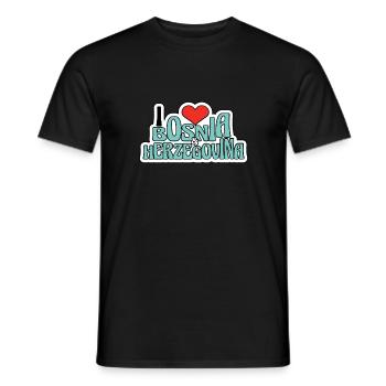 Bosnie Burek Bosnie-Herzégovine patriotique - T-shirt homme - noir - Devant - AI Model Male 178 light (178cm)