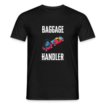 Baggage Handler Airfield Airport Worker - Men's T-Shirt - black - Front - AI Model Male 178 light (178cm)