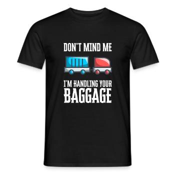 Baggage Handler Airfield Airport Worker - Men's T-Shirt - black - Front - AI Model Male 178 light (178cm)