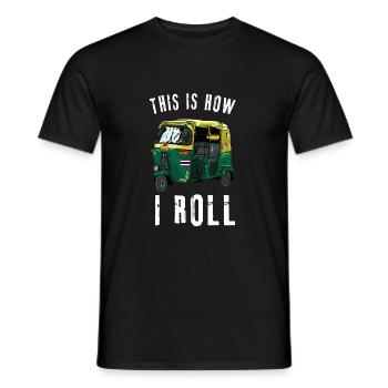 Tuk Tuk Rickshaw Transporteur de scooter italien - T-shirt homme - noir - Devant - AI Model Male 178 light (178cm)