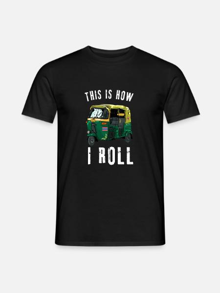 Tuk Tuk Rickshaw Italian Scooter Transporter - Mænd T-shirt - sort