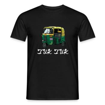 Tuk Tuk Rickshaw Italian Scooter Transporter - Men's T-Shirt - black - Front - AI Model Male 178 light (178cm)