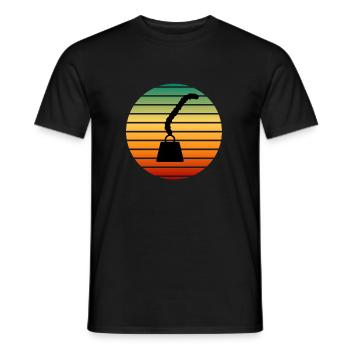 Magnet Fishing Magnet Fisher Fisherman - Men's T-Shirt - black - Front - AI Model Male 178 light (178cm)
