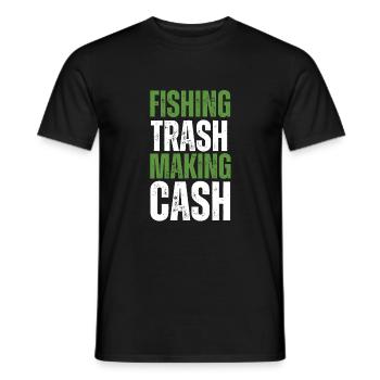 Magnet Fishing Magnet Fisher Fisherman - Men's T-Shirt - black - Front - AI Model Male 178 light (178cm)