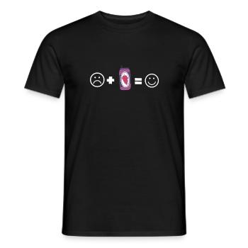 Organic Grape Juice Bottles - Men's T-Shirt - black - Front - AI Model Male 178 light (178cm)