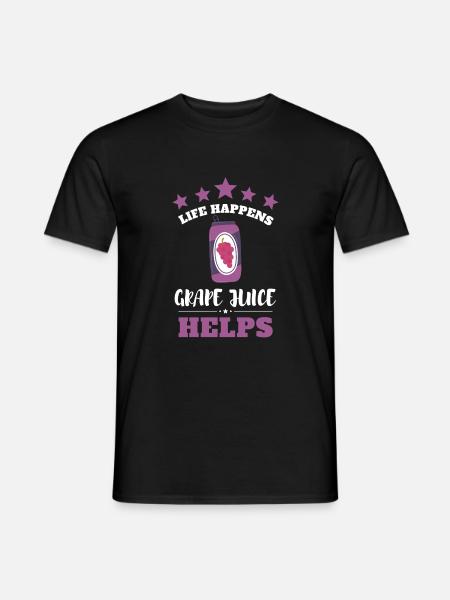Organic Grape Juice Bottles - Men's T-Shirt - black