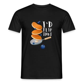Syrup For Pancakes Flipping Flapjack Breakfast - Men's T-Shirt - black - Front - AI Model Male 178 light (178cm)