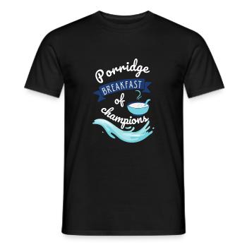 Grains de céréales Kasha Upma Riz et semoule de maïs du matin - T-shirt homme - noir - Devant - AI Model Male 178 light (178cm)