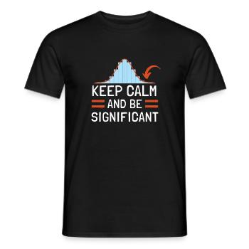 Normal Distribution Statistician Data Scientist - Männer T-Shirt - Schwarz - Vorne - AI Model Male 178 light (178cm)