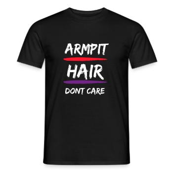 Féministe Anti Rasage Corps Velu - T-shirt homme - noir - Devant - AI Model Male 178 light (178cm)
