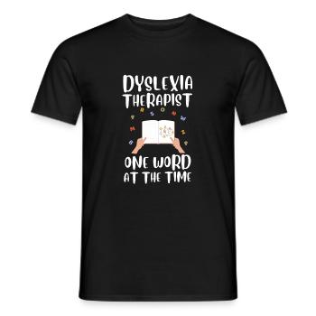 Mois de la sensibilisation à la thérapie de lecture dyslexique, Dyslexie - T-shirt homme - noir - Devant - AI Model Male 178 light (178cm)