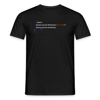 Programmierer Admin IT Code Nerd Hallo Welt EDV - Männer T-Shirt - Schwarz - Vorne - AI Model Male 178 light (178cm)