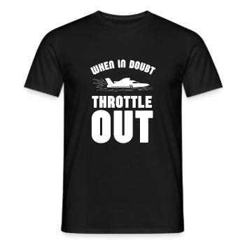 Courses de drag-boat et de hors-bord - T-shirt homme - noir - Devant - AI Model Male 178 light (178cm)