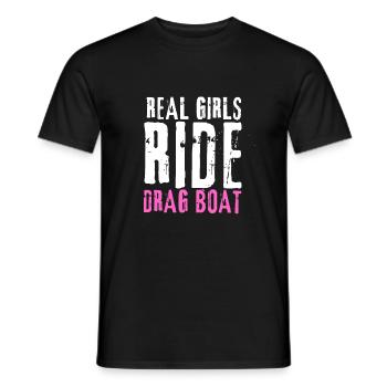Courses de drag-boat et de hors-bord - T-shirt homme - noir - Devant - AI Model Male 178 light (178cm)