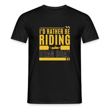 Courses de drag-boat et de hors-bord - T-shirt homme - noir - Devant - AI Model Male 178 light (178cm)