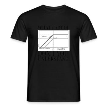 Options Trading Cash Secured Puts Future Forex - Men's T-Shirt - black - Front - AI Model Male 178 light (178cm)