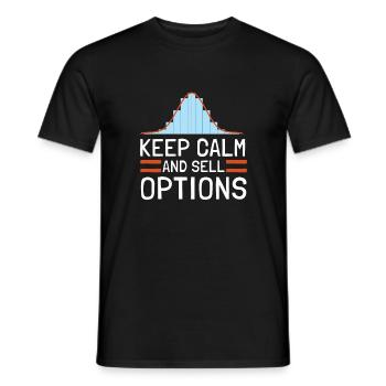 Options Trading Cash Secured Puts Future Forex - Men's T-Shirt - black - Front - AI Model Male 178 light (178cm)