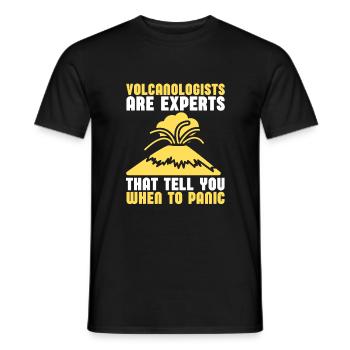 Volcanologists Geologist Magma Volcano - Men's T-Shirt - black - Front - AI Model Male 178 light (178cm)