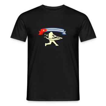 Latino cubain Cuba Baseball - T-shirt homme - noir - Devant - AI Model Male 178 light (178cm)