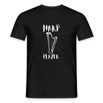 Harp Player Musician Musical Harpist - Männer T-Shirt - Schwarz - Vorne - AI Model Male 178 light (178cm)