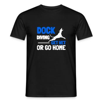 Dock Diving Canine Water Sport Dog Dock Jumping - Men's T-Shirt - black - Front - AI Model Male 178 light (178cm)