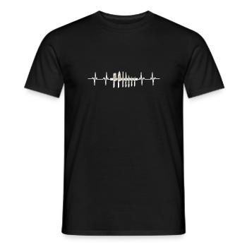 Hunting Knife Collector Flipping Knife, - Men's T-Shirt - black - Front - AI Model Male 178 light (178cm)
