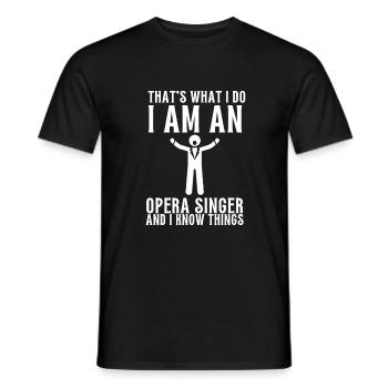 Tenor Singer Choir Vocalist Theatre Student, Opera - Männer T-Shirt - Schwarz - Vorne - AI Model Male 178 light (178cm)