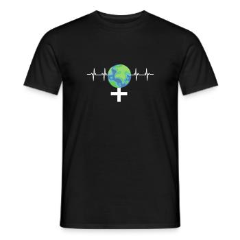 Female Stem Scientist Technology Student, - Men's T-Shirt - black - Front - AI Model Male 178 light (178cm)
