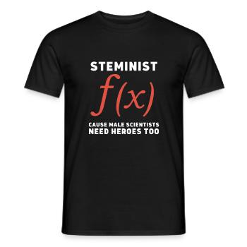 Female Stem Scientist Technology Student, - Men's T-Shirt - black - Front - AI Model Male 178 light (178cm)