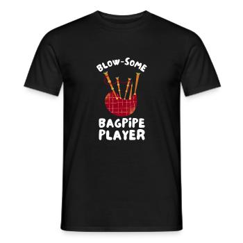 Bagpipe Teacher Player Scotsman Bagpiping - Männer T-Shirt - Schwarz - Vorne - AI Model Male 178 light (178cm)