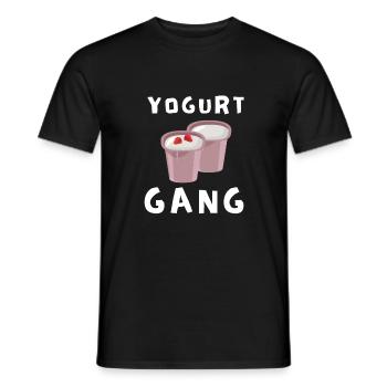 Probiotiques Produits laitiers, Yogourt glacé - T-shirt homme - noir - Devant - AI Model Male 178 light (178cm)