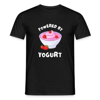 Probiotiques Produits laitiers, Yogourt glacé - T-shirt homme - noir - Devant - AI Model Male 178 light (178cm)