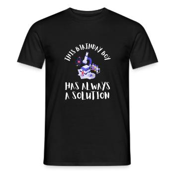 10 Years Old Science Birthday Kid 9 - Men's T-Shirt - black - Front - AI Model Male 178 light (178cm)