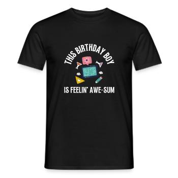 10 Years Old Science Birthday Kid 9 - Men's T-Shirt - black - Front - AI Model Male 178 light (178cm)