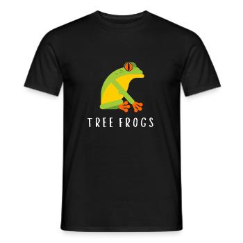 Agalychnis Callidryas Red Eyed Tree Frog - Männer T-Shirt - Schwarz - Vorne - AI Model Male 178 light (178cm)