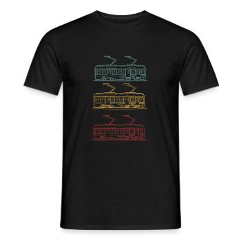 Aerial Tram Tramway Cable Car Cableway Gondola - Men's T-Shirt - black - Front - AI Model Male 178 light (178cm)