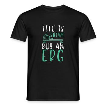 Erg Ergometer And Rowing Exercise Machine Rowing - Men's T-Shirt - black - Front - AI Model Male 178 light (178cm)